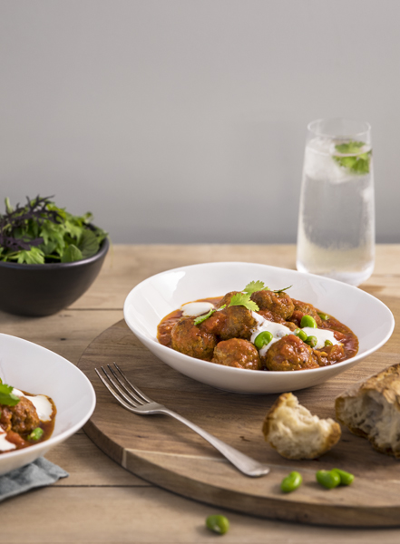 Lamb Meatballs with Broad Beans & Yoghurt