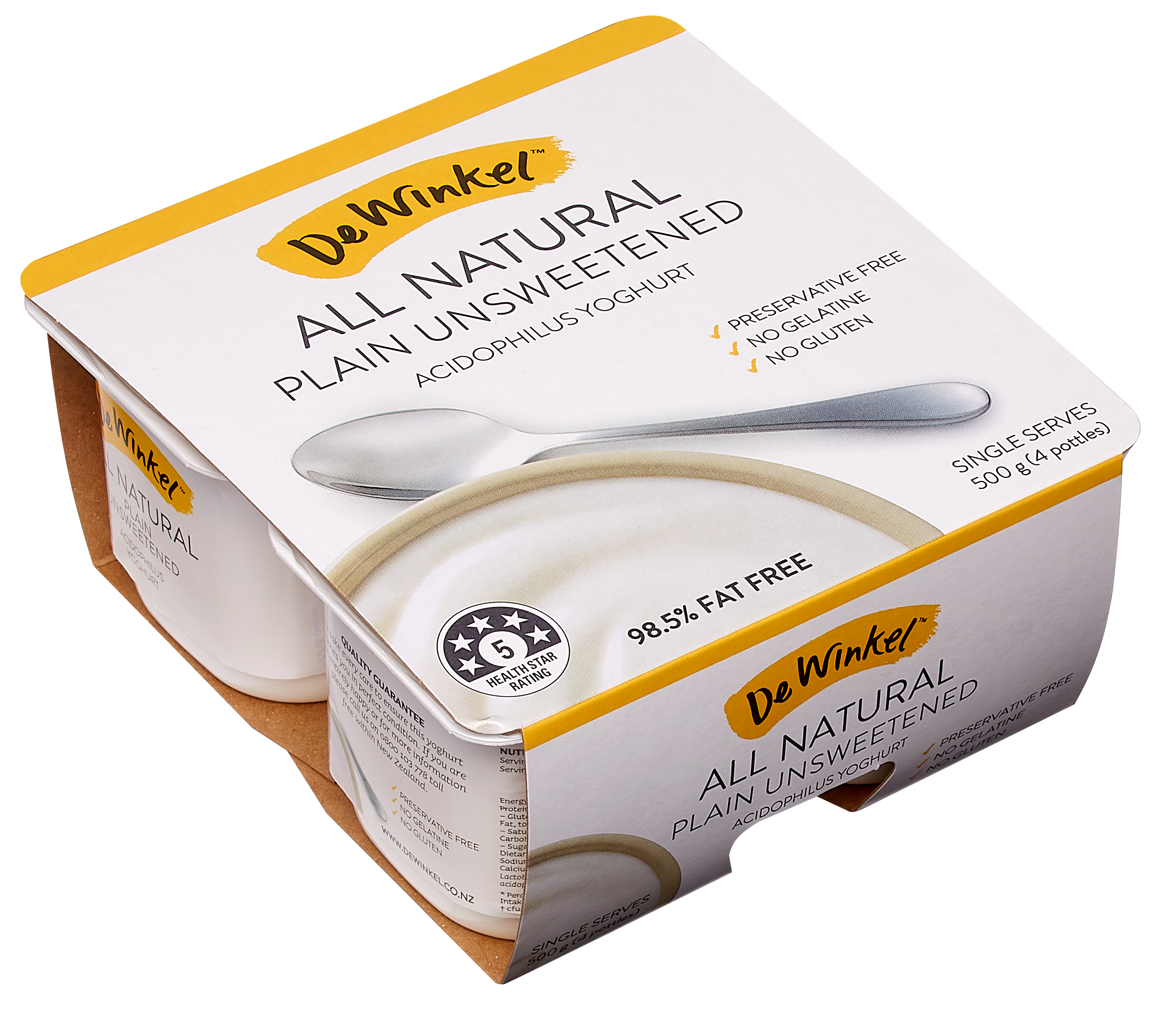 Products Page Plain Unsweetened 4 Pack De Winkel Yoghurt